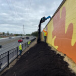 Caltrans Highway 80 Sacramento - Compost Over a Sound Wall Caltrans highway 80 Sacramento compost over a sound wall